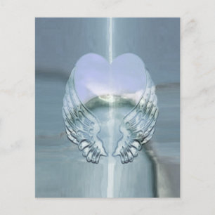 Zilveren wikkelingen rond een hart flyer