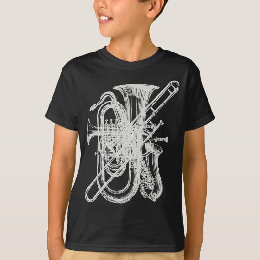 Zilveren - Windinstrumenten T-shirt (Voorkant)