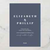 Zilveren Winter Botanische Vakantie Save The Date Folie Uitnodiging (Achterkant)