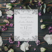 Zilveren Winter Sneeuwvlok Bruiloft Kaart