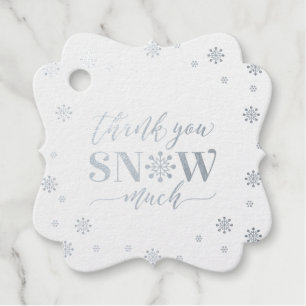 Zilveren Winter Verjaardag, Baby Shower Bedankt Bedankjes Labels