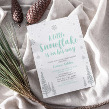 Zilveren Winter Wonderland, Jongens Baby Shower/Fe