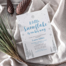 Zilveren Winter Wonderland, Jongens Baby Shower/Sp