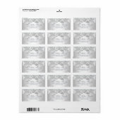 Zilveren Winter Wonderland Kerst Adreslabels Etiket (Full Sheet)