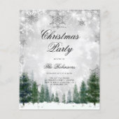 Zilveren Winter Wonderland Uitnodigen Programma Me (Voorkant)