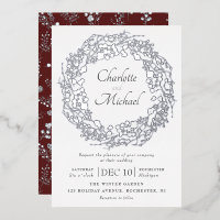 Zilveren winterbessen met folie voor de bruiloft