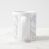 Zilveren Winterbomen Kerst Grote Koffiekop (Achterkant)