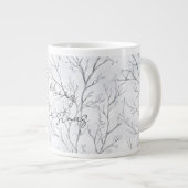 Zilveren Winterbomen Kerst Grote Koffiekop (Voorkant rechts)