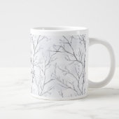 Zilveren Winterbomen Kerst Grote Koffiekop (Rechts)