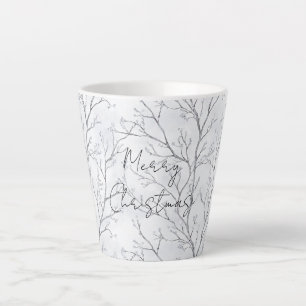 Zilveren winterbomen Kerstmis Latte Mok