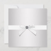 Zilveren Wit Baby Meisje Foto Aankondiging Geboort (Achterkant)