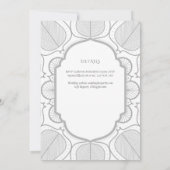 Zilveren Wit  Katholiek Nuptial Mass Bruiloft Kaart (Achterkant)