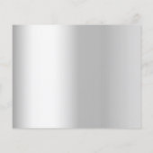 Zilveren witte bloemen bruiloft Save the Date Flyer (Achterkant)