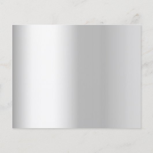 Zilveren witte bloemen bruiloft Save the Date Flyer (Achterkant)