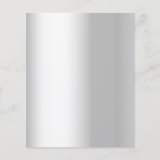 Zilveren witte bloemen diamant bruiloft menu (Achterkant)