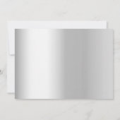 Zilveren witte bloemen kant bruiloft save the date (Achterkant)