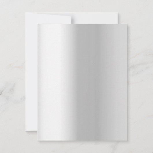 Zilveren witte bloemen trouwkaart kaart (Achterkant)