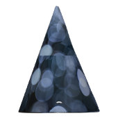 Zilveren, witte bokeh nacht achtergrond. feesthoedjes (Rechts)