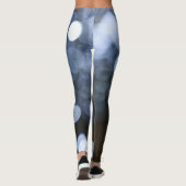 Zilveren, witte bokeh nacht achtergrond. leggings (Achterkant)
