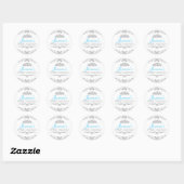 Zilveren Witte Damast & Tiara Sweet 16 Sticker (Vel)