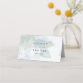 Zilveren Witte Dogwood Blossoms Bruiloft Plaatskaartje (Achterkant)