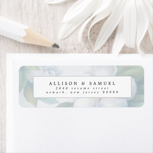 Zilveren witte hondenbloesem etiket (Insitu)