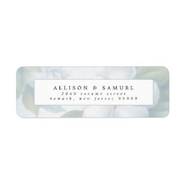 Zilveren witte hondenbloesem etiket