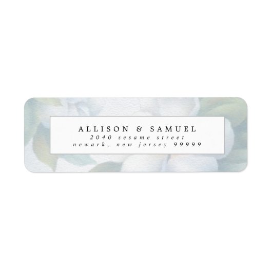 Zilveren witte hondenbloesem etiket (Voorkant)