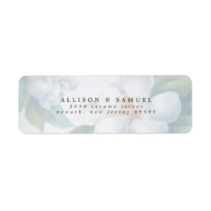 Zilveren witte hondenbloesem etiket