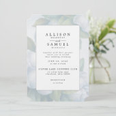 Zilveren witte hondenbloesem kaart (Staand voorkant)