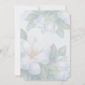 Zilveren witte hondenbloesem kaart (Achterkant)