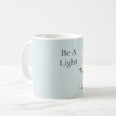 Zilveren Witte Kaars Wees Een Licht Koffiemok (Voorkant links)