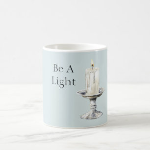 Zilveren Witte Kaars Wees Een Licht Koffiemok