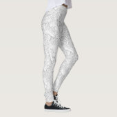 Zilveren witte kant leggings (Rechts)