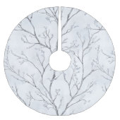 Zilveren witte kerstbomen kerstboom rok (Voorkant)