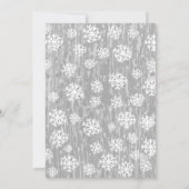 Zilveren Witte Sneeuwvlok Aangepaste Kerstkaart Aankondiging (Achterkant)