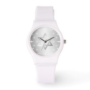 Zilveren witte ster van David Horloge
