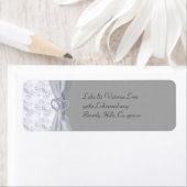 Zilveren, witte sterren & sneeuwvlokken bruiloft etiket (Insitu)