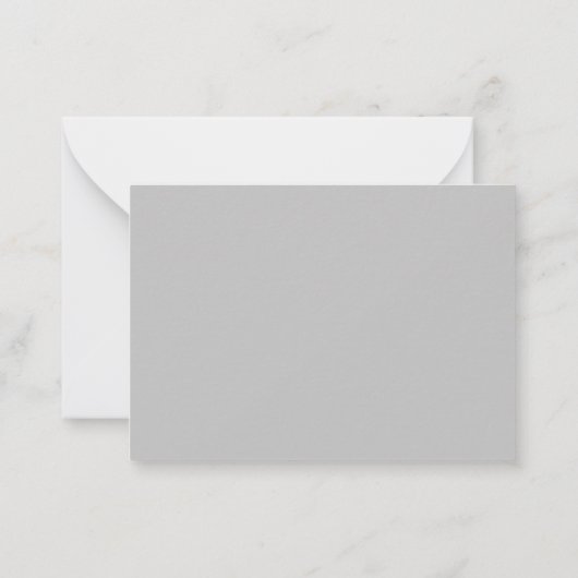 zilveren witte, stijlvolle monogrammen notitiekaartje (Achterkant)