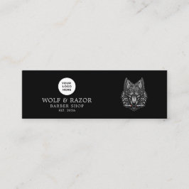 Zilveren Wolf Logo Qr Code Sociale Iconen voor Her Mini Visitekaartje