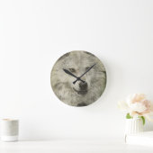 Zilveren Wolf potlood illustratie tekening Ronde Klok (Huis)