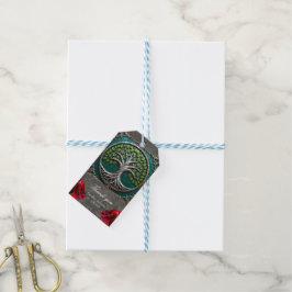 Zilveren wortels van de eeuwigheid – Boom des leve Cadeaulabel