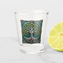 Zilveren wortels van de eeuwigheid – Boom des leve Shot Glas