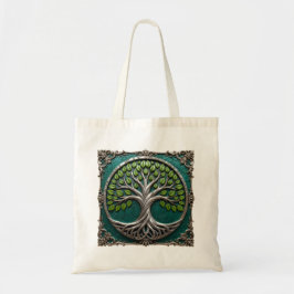 Zilveren wortels van de eeuwigheid – Boom des leve Tote Bag