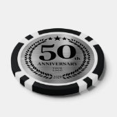 Zilveren Zakelijk 50-jarig Jubileum Poker Chips (Enkel)