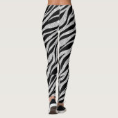 Zilveren zebra leggings (Achterkant)