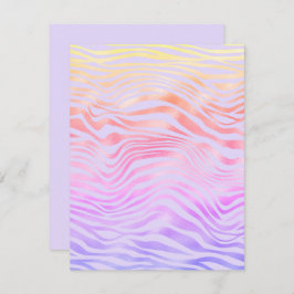 Zilveren zebra strepen blanco kaart voor elke gele