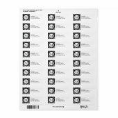 Zilveren Zebra Stripe Retouradreslabel Etiket (Full Sheet)