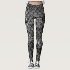 Zilveren Zeemeermin Schalen Leggings
