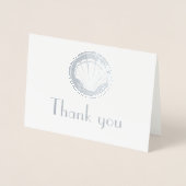 zilveren zeeschelp - Dank u Folie Kaarten (Voorkant)